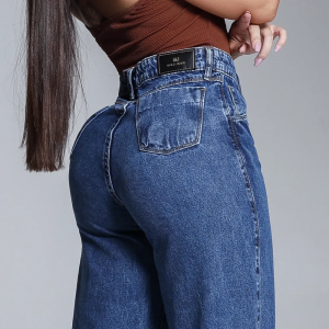 Calça Jeans Feminina Wide Leg
