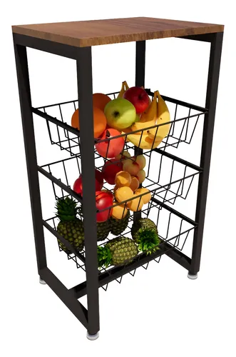 Fruteira De Chão Em Aço