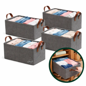 Kit 4 Caixas Cesto Organizadora