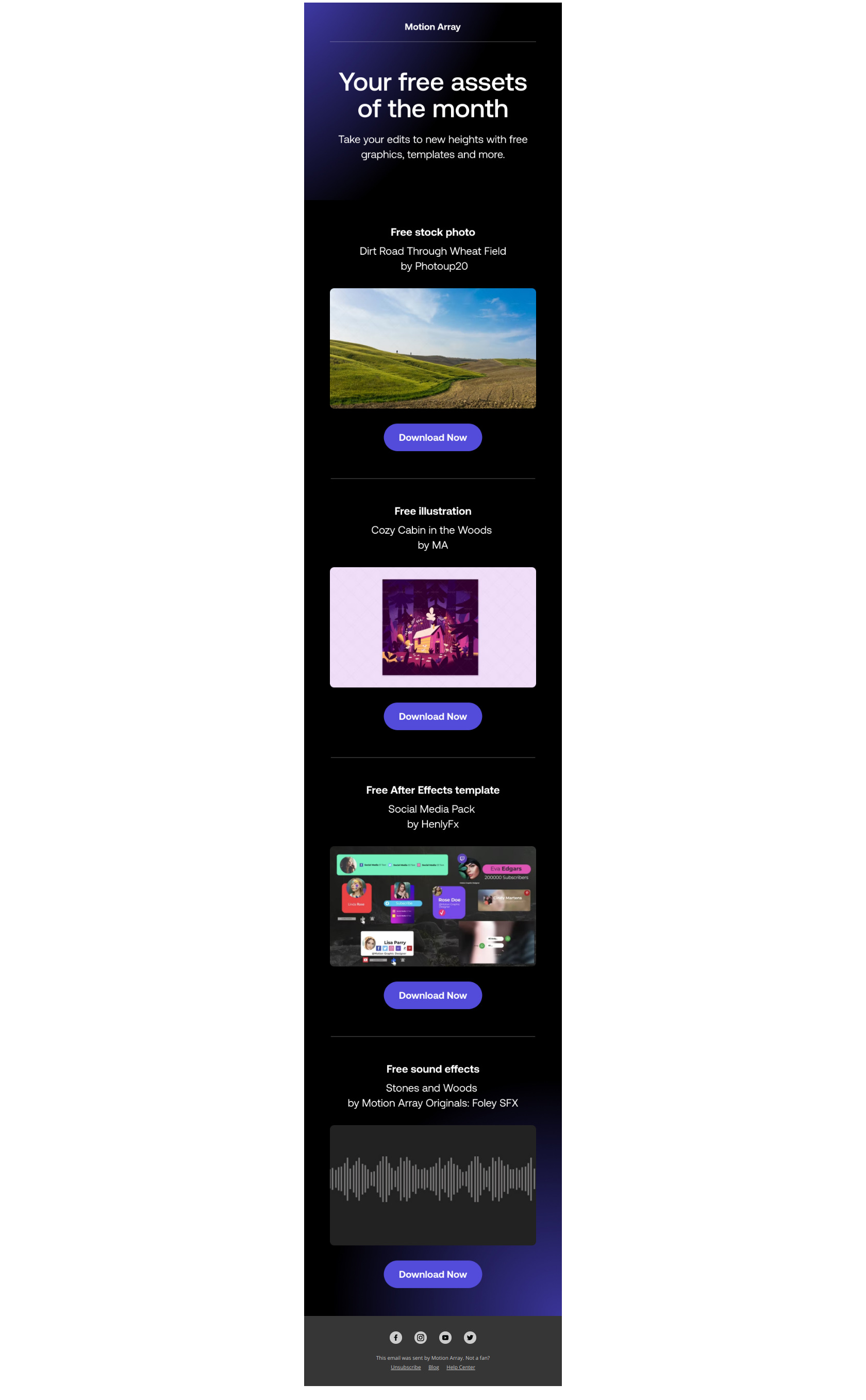 Pump up your edits with fresh free assets - Motion Array Newsletter