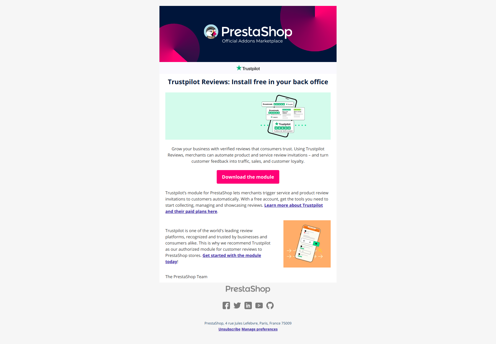 Trustpilot: PrestaShop's module for customer reviews - PrestaShop Newsletter