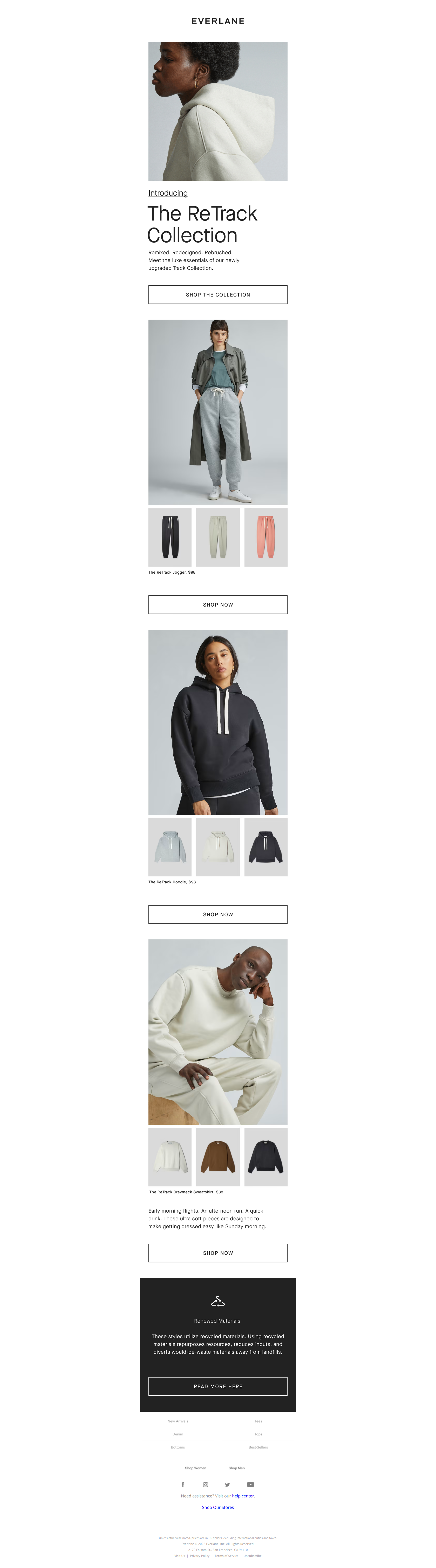 New In: The ReTrack Collection - Everlane Newsletter