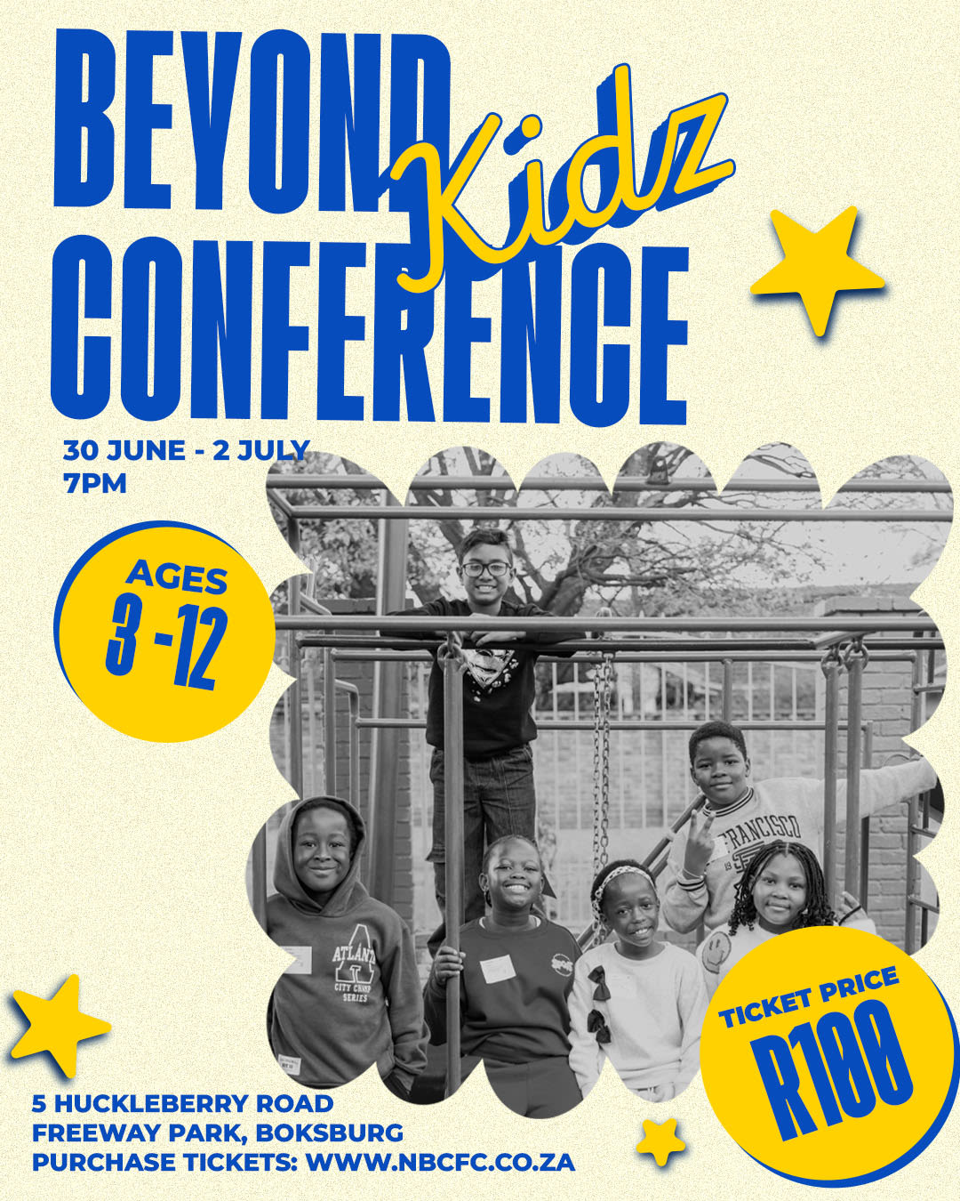 Beyond Kids Conference — Beyond Kids Conference — 30 June to 2 July 2026 during the main Beyond Conference evenings. Ages 3 and up. R100 per chil