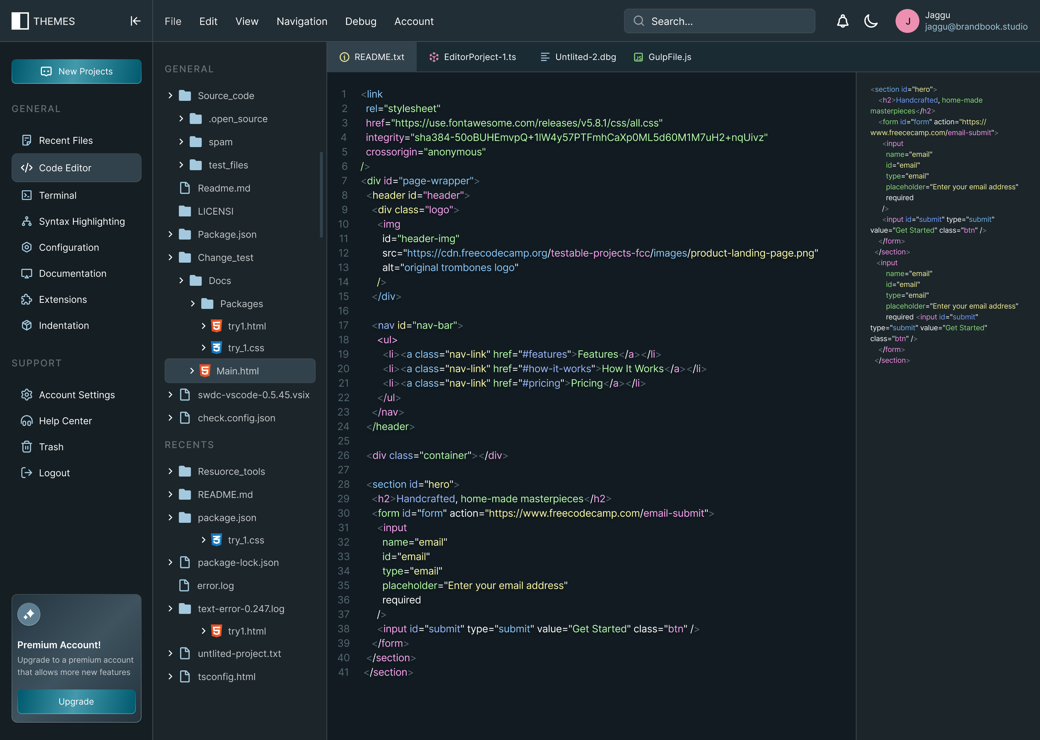 web & app themes