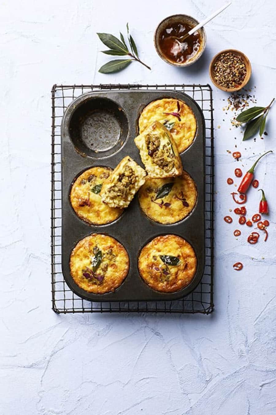 Golden Creamy Custard Bobotie Cups main image