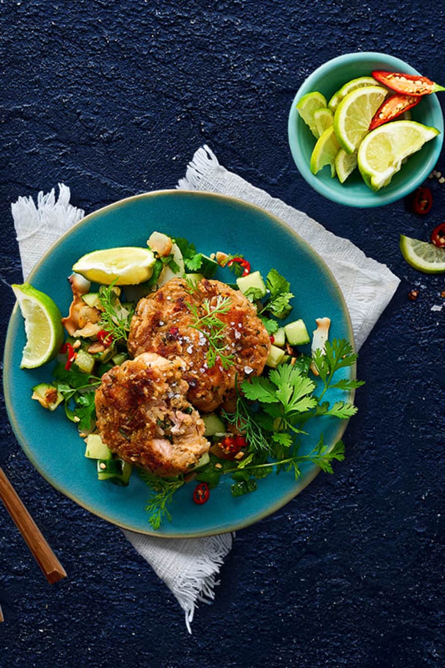 Thai-style Salmon and Brown Rice Cakes main image