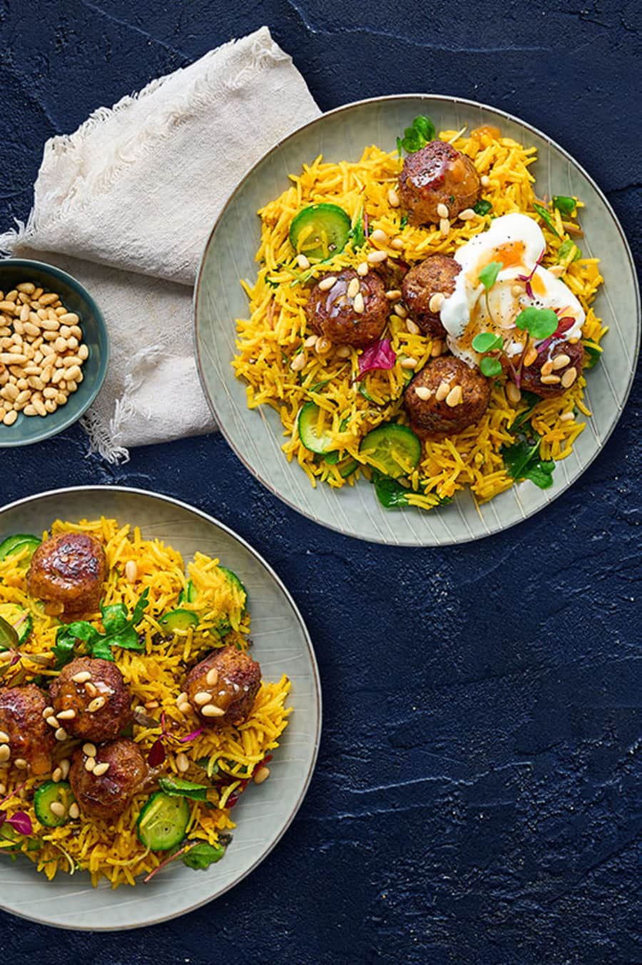 Tandoori Frikkadels on Fragrant Golden Rice main image