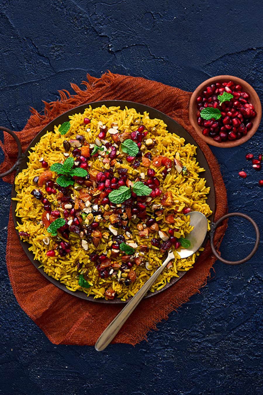 Moroccan Spiced Rice with Nuts, Dried Fruit and Mint main image