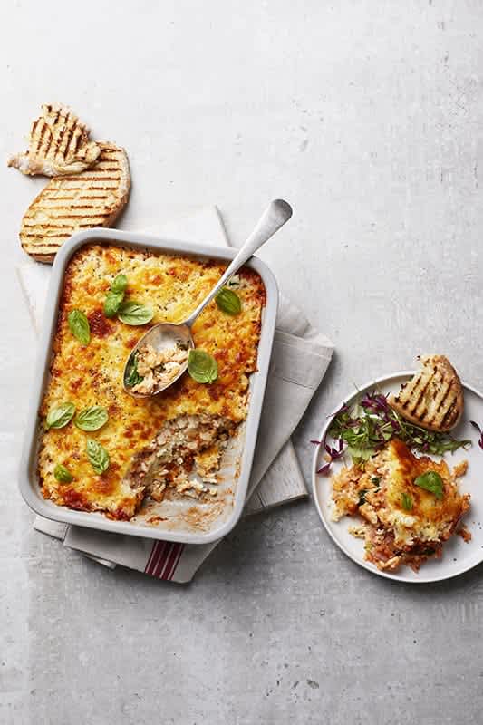 Hearty Ham, Cheese and Tomato Rice Lasagna main image