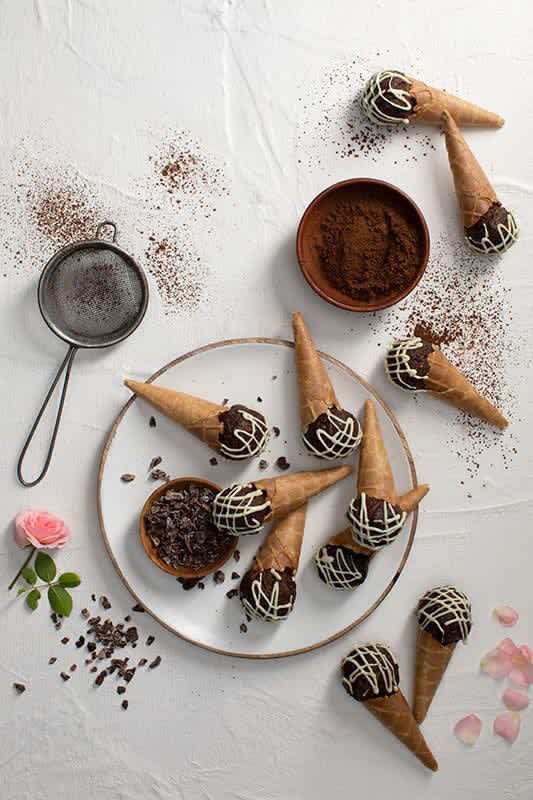 Chocolate Bomb Ice Cream Cones main image