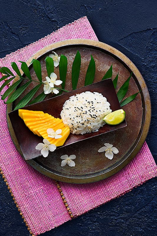 Khao Niew Mamuang - Sticky Rice with Mango and Sweet Coconut Milk preview image