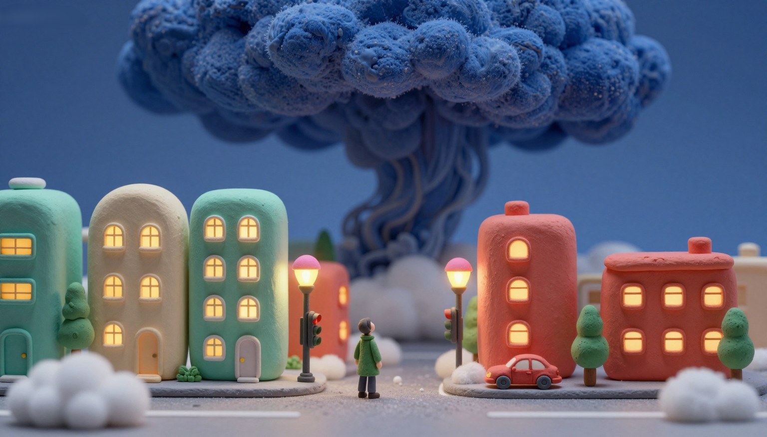 Whimsical Clay Sculpture — 3D visual style