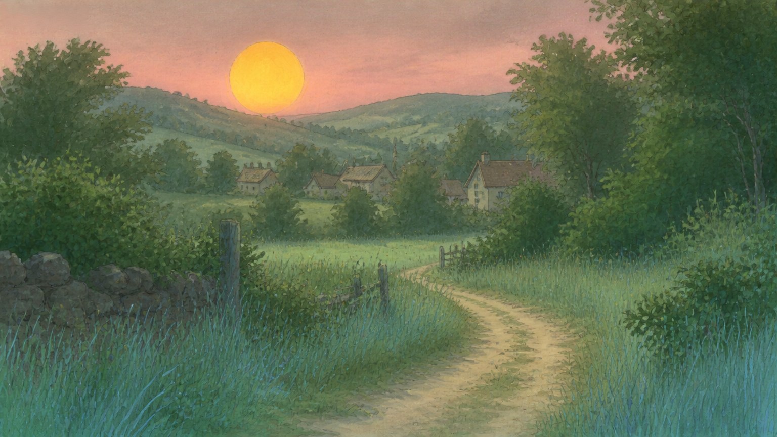 Painterly Anime Landscape — Anime visual style