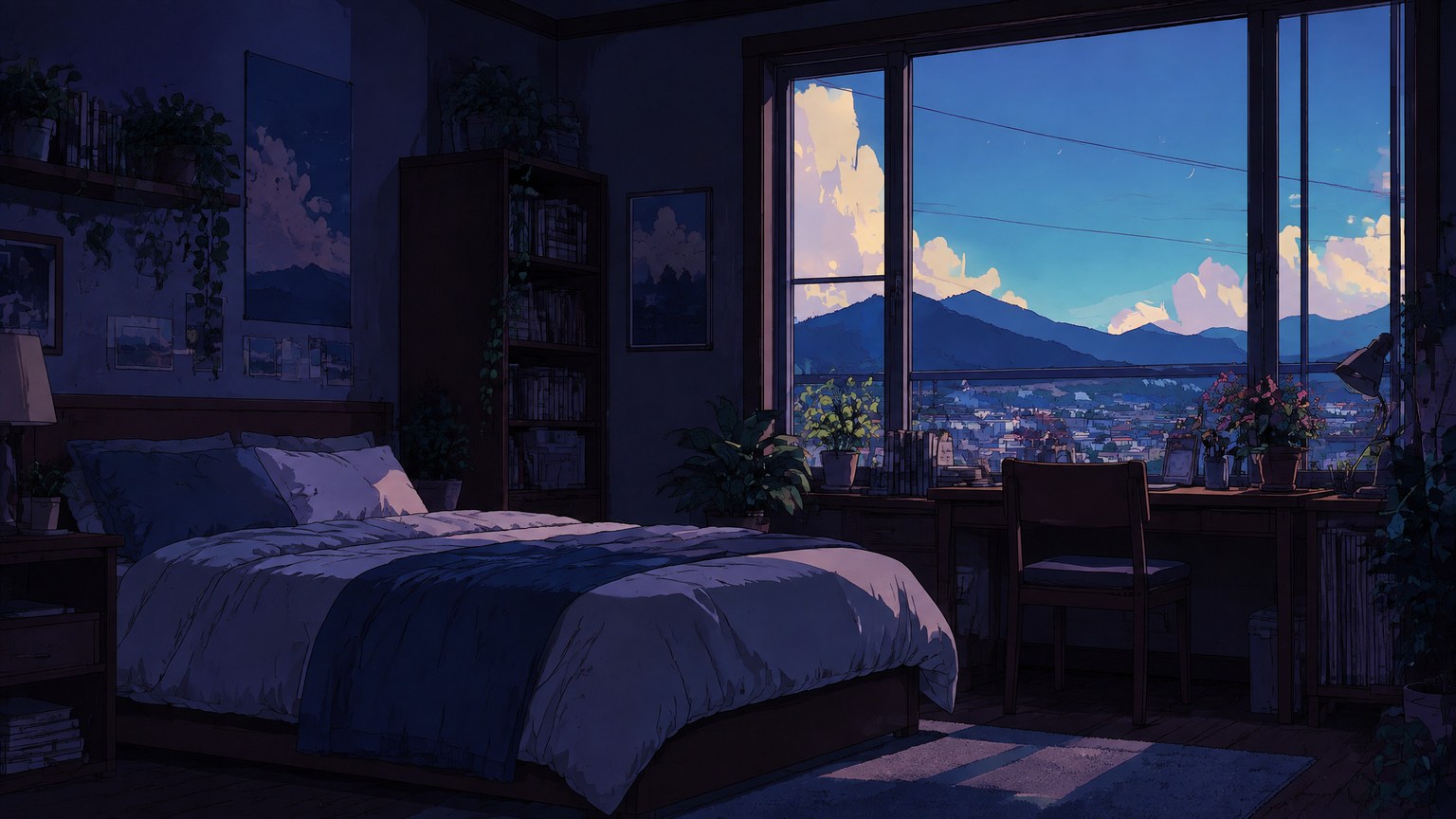 Neon Melancholy — Cartoon visual style