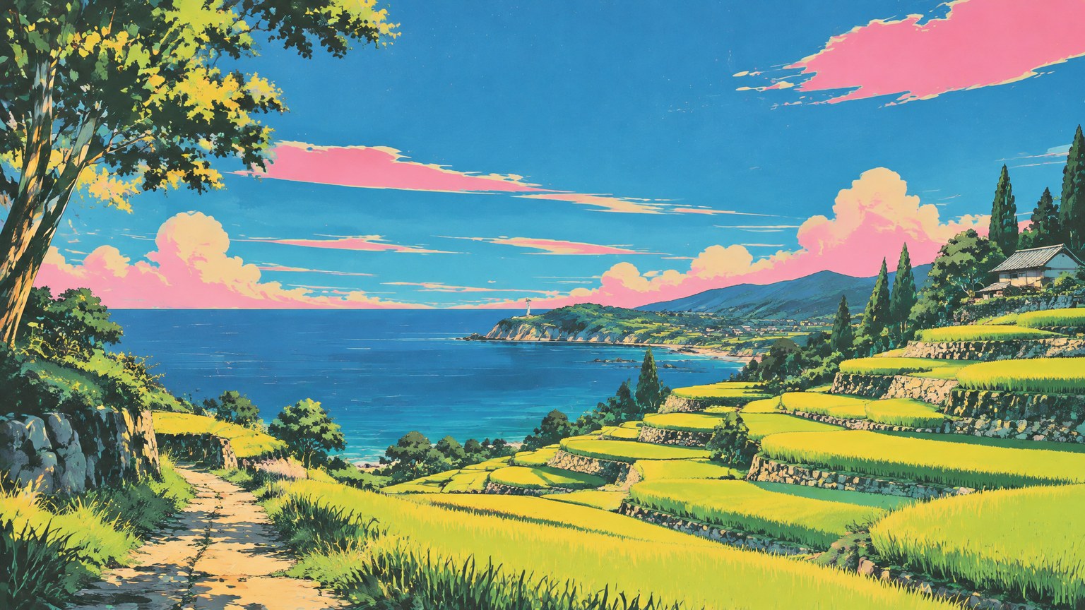 Retro-futuristic Anime Illustration — Cartoon visual style