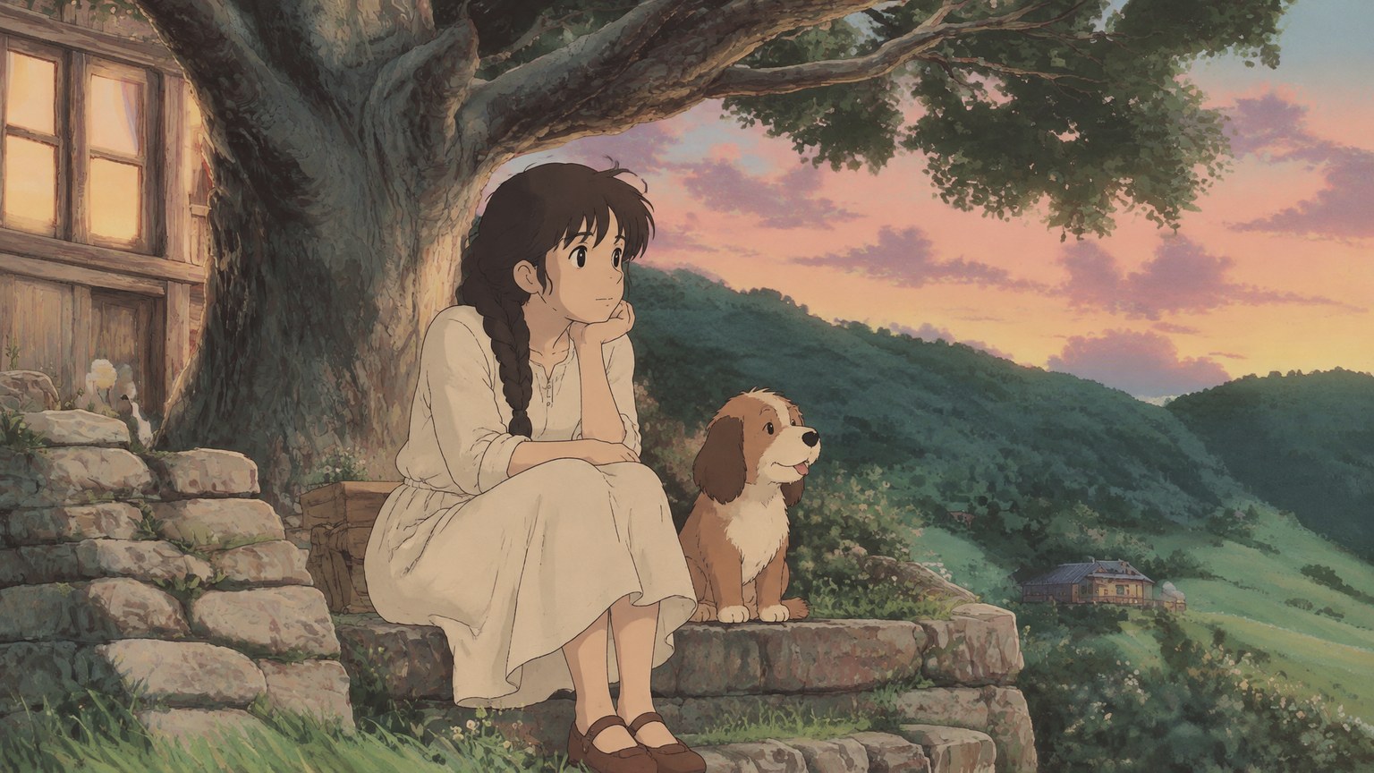Traditional Anime Illustration — Cartoon visual style