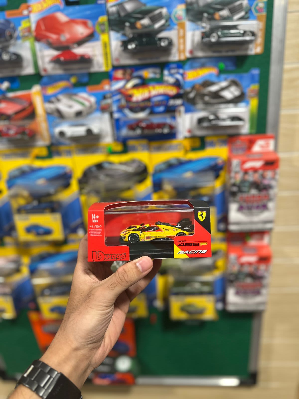 Ferrari 499P Yellow 1/64 Acrylic Diplay case