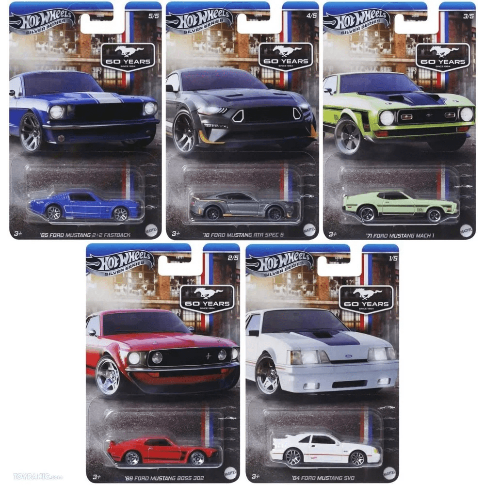 Hot Wheels 60th Anniversary Mustang Set (Imported)
