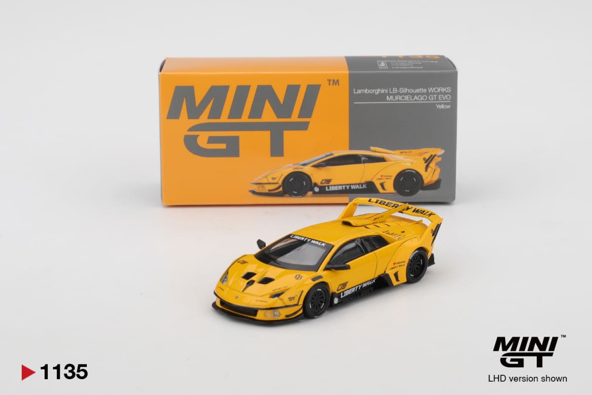 Lamborghini LB-Silhouette WORKS Murciélago GT Evo Yellow – MINI GT