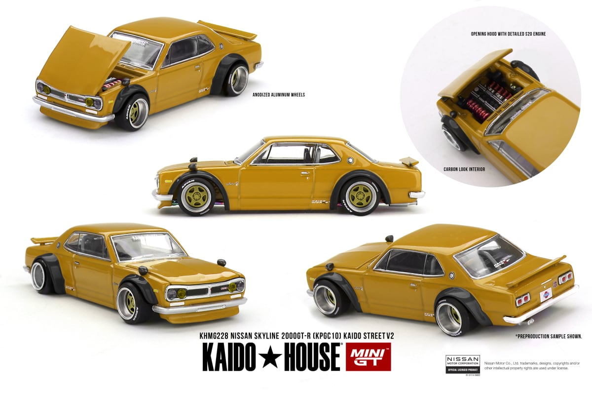 Nissan Skyline 2000 GT-R (KPGC10) Kaido Street V2 – MINI GT Kaido House