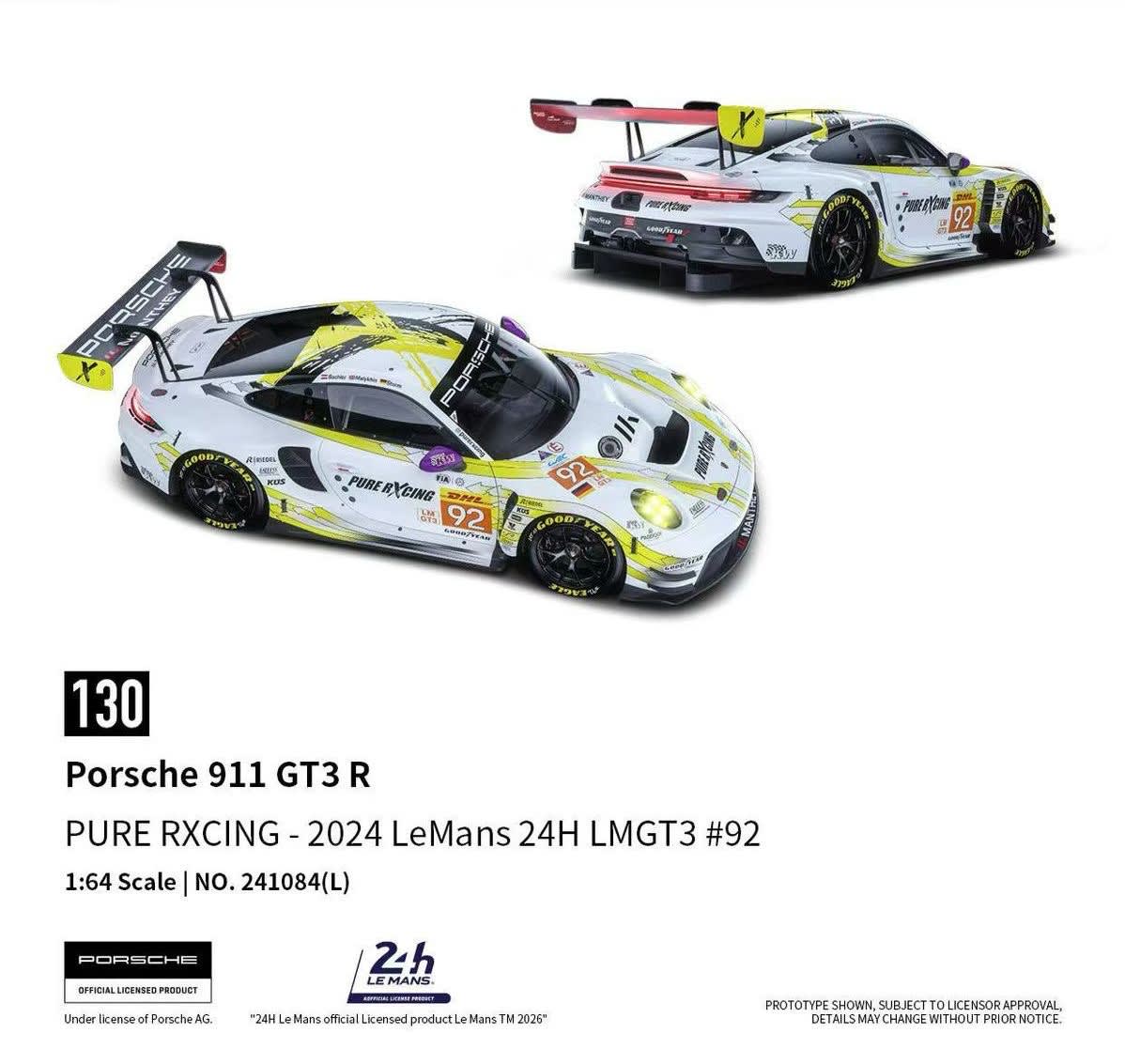 Porsche 911 GT3-R (Pure Racing- 2024 LeMans 24H) #92