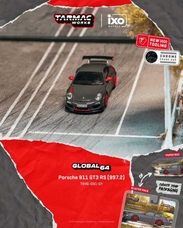 Blister - Porsche 911 GT3 RS (997.2) Grey 