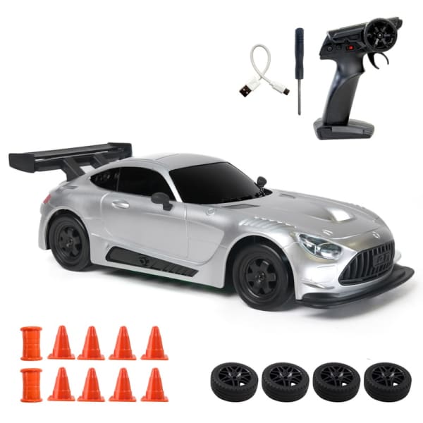 L.O.T Cars Shadow RC Drift Car Asphalt Silver – 1:24 Scale