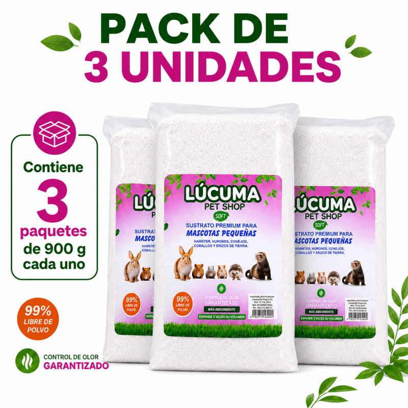 PACK DE 3UND DE SUSTRATO DE 900gr