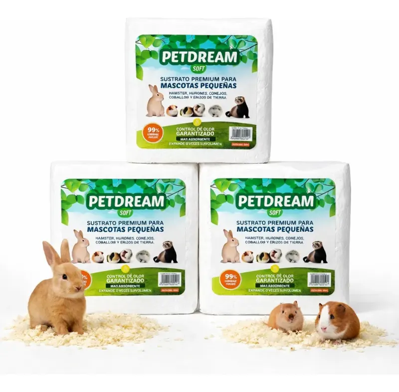 SET 3 PAQUETES SUSTRATO PAPEL PETDREAM SOFT 570gr