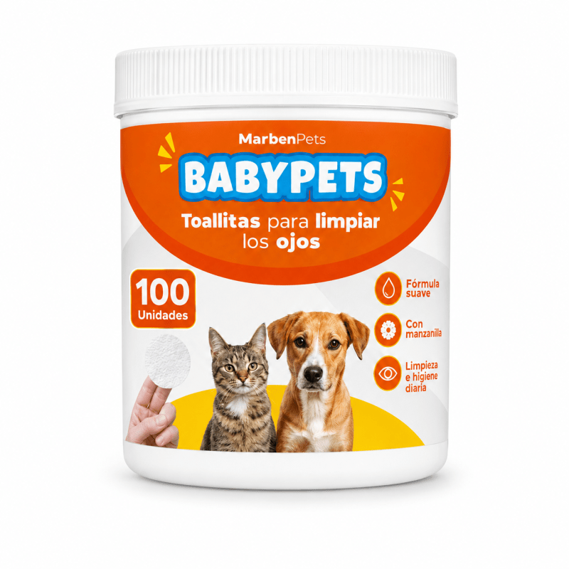 CUIDADO DE OJOS 100 UNIDADES PARA PERROS Y GATOS