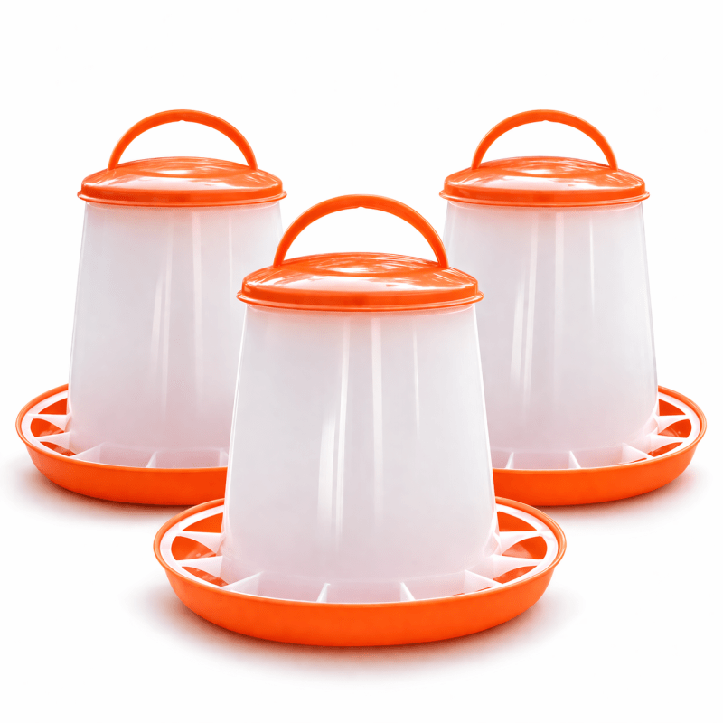 Comederos Para Pollos Y Gallinas 3 Kg Plástico Pack 3 Und