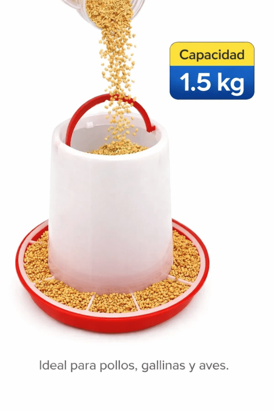 COMEDERO PLASTICO PARA GALLINAS 1.5Kg