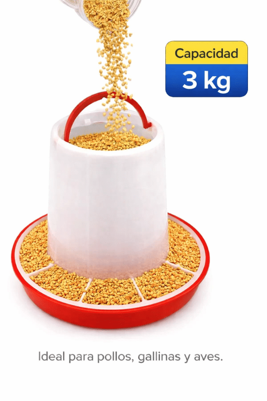 Comedero Plastico Para Gallinas 3kg