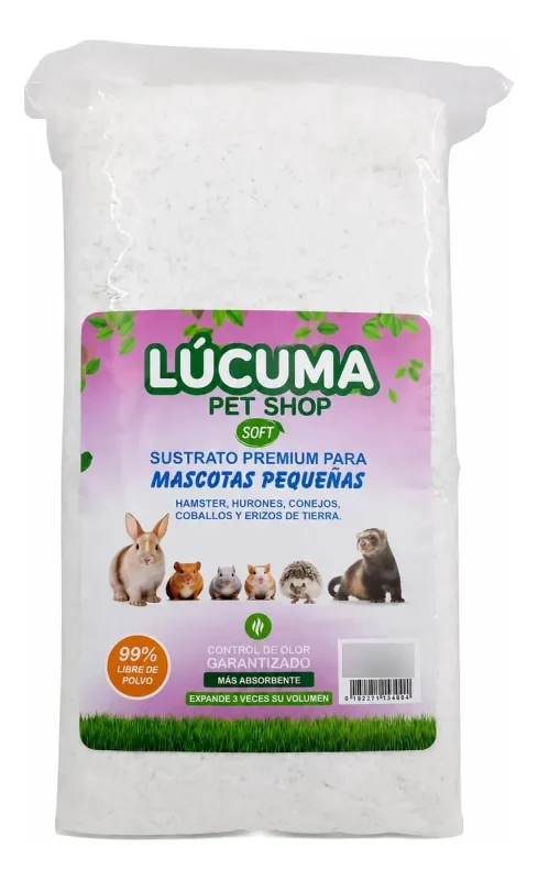 SUSTRATO DE PAPEL PARA PEQUEÑAS MASCOTAS 900gr BLANCO
