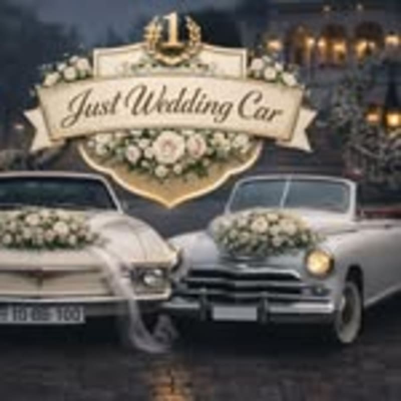 Retro Car Just Wedding