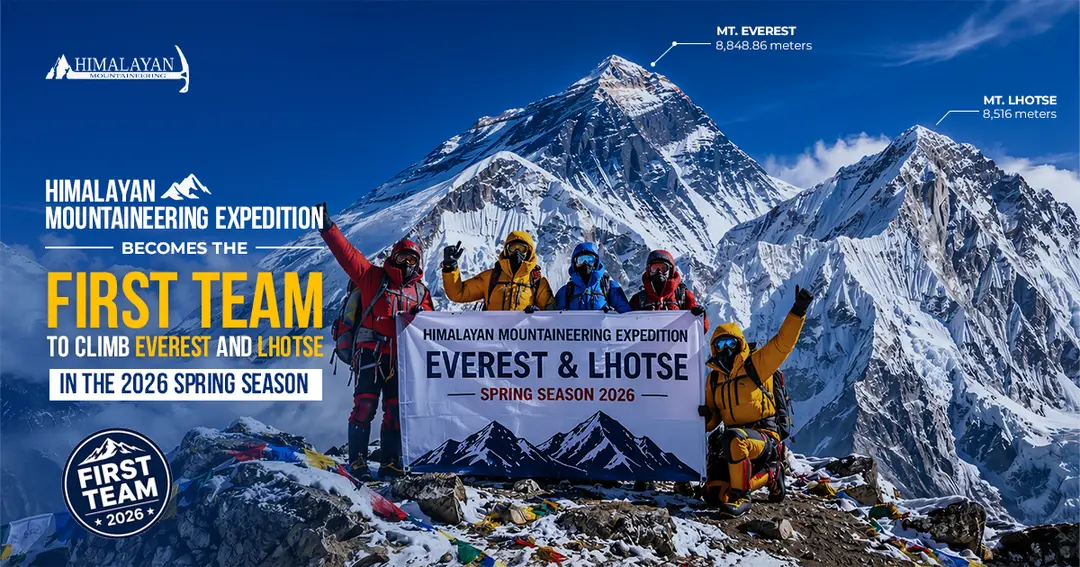 Historic Double Summit Success - Himalayan Mountaineering Expedition Becomes the First Team to Climb Everest and Lhotse in the 2026 Spring Season