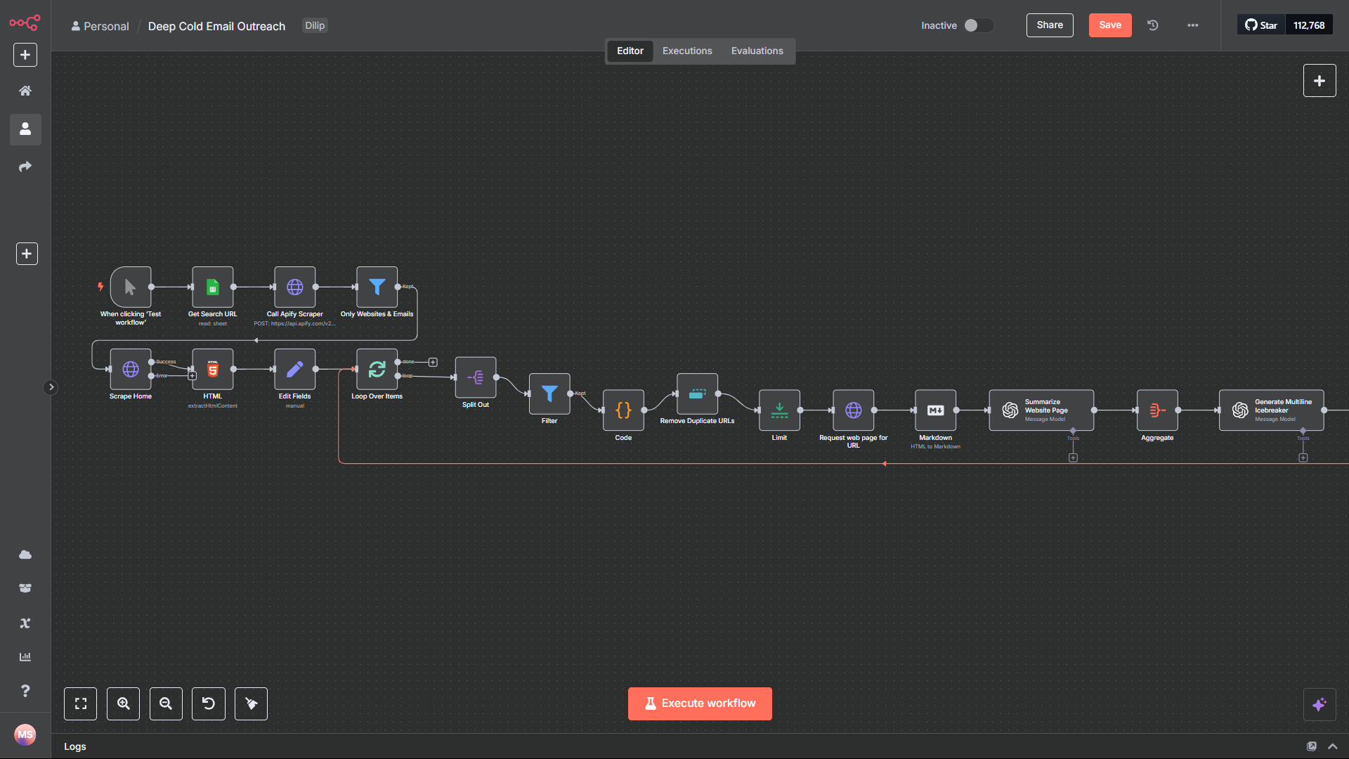 Automated Deep Cold Email Outreach System