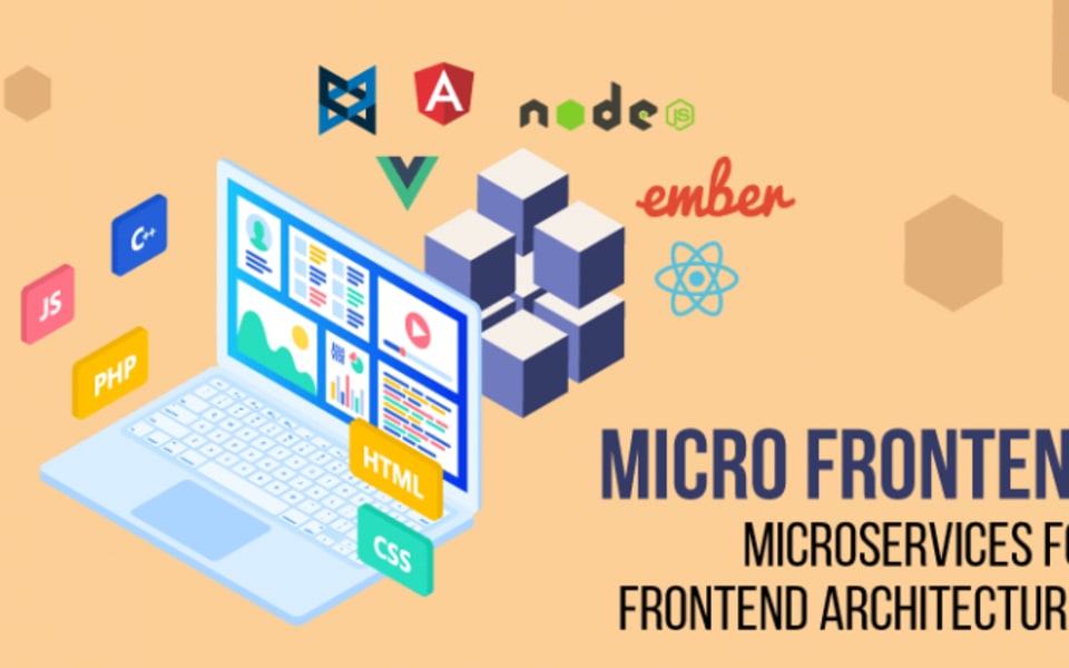 Portada de la ponencia Microfrontend