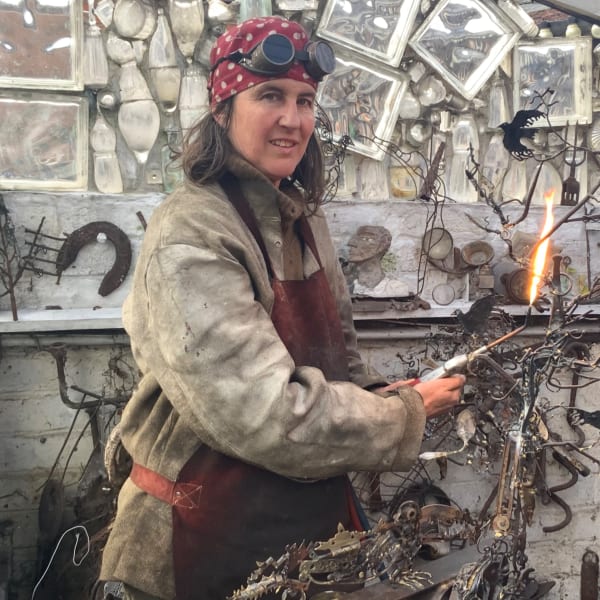 Zoë Rubens, gas welding in Ipswich 
