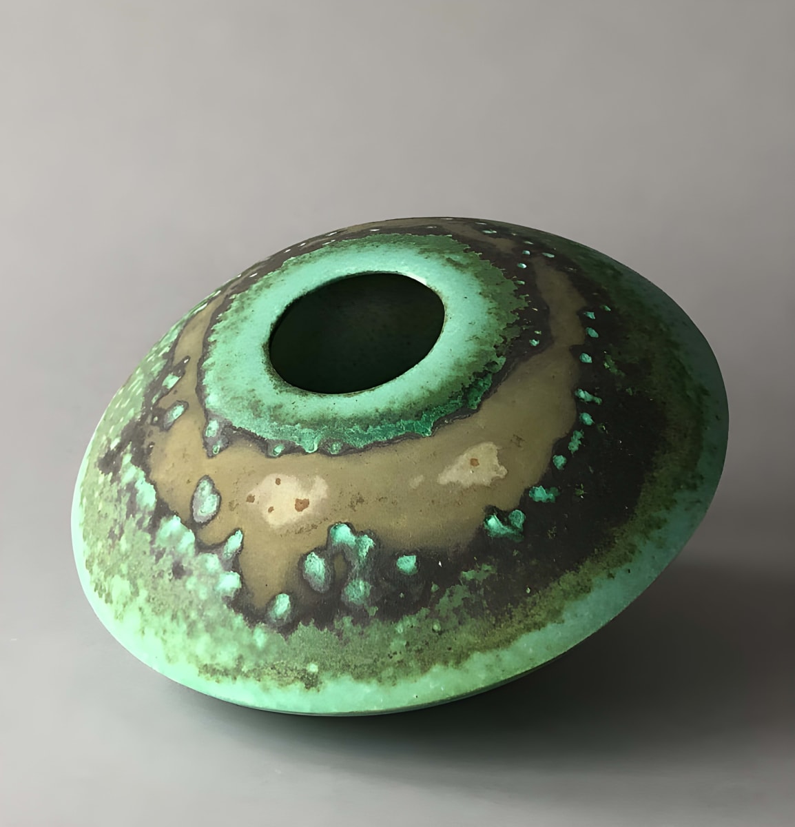 Slip cast white earthenware vessel by Anne-Marie Jacobs
