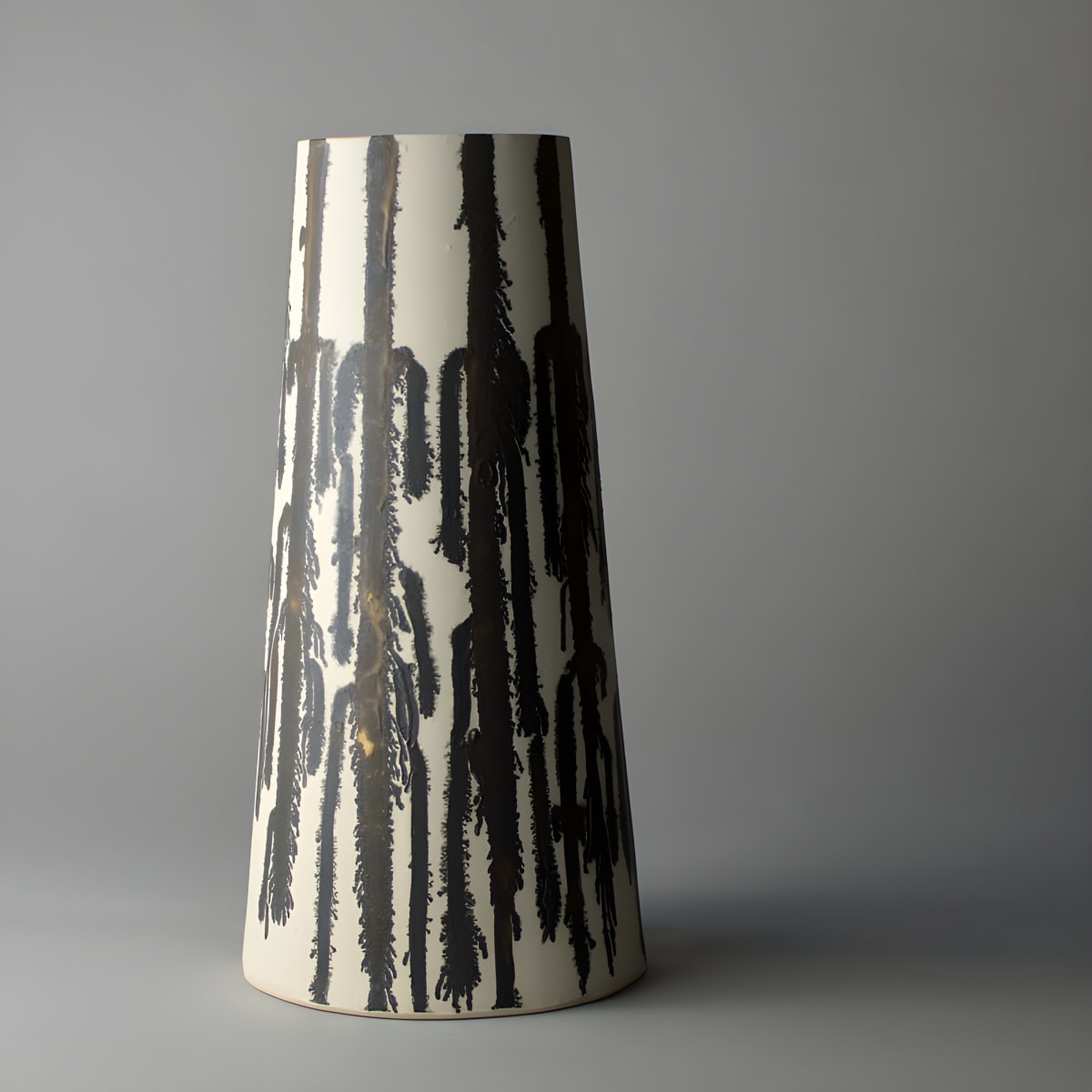 Slip cast white earthenware vessel by Anne-Marie Jacobs