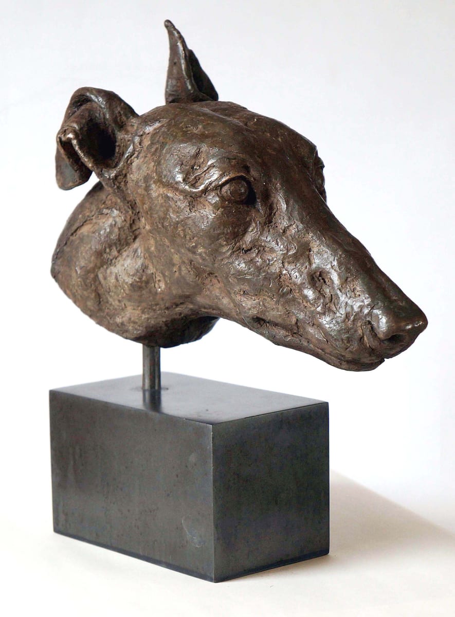 Cina, a rescue greyhound, by Alison Henry - Cold cast bronze 