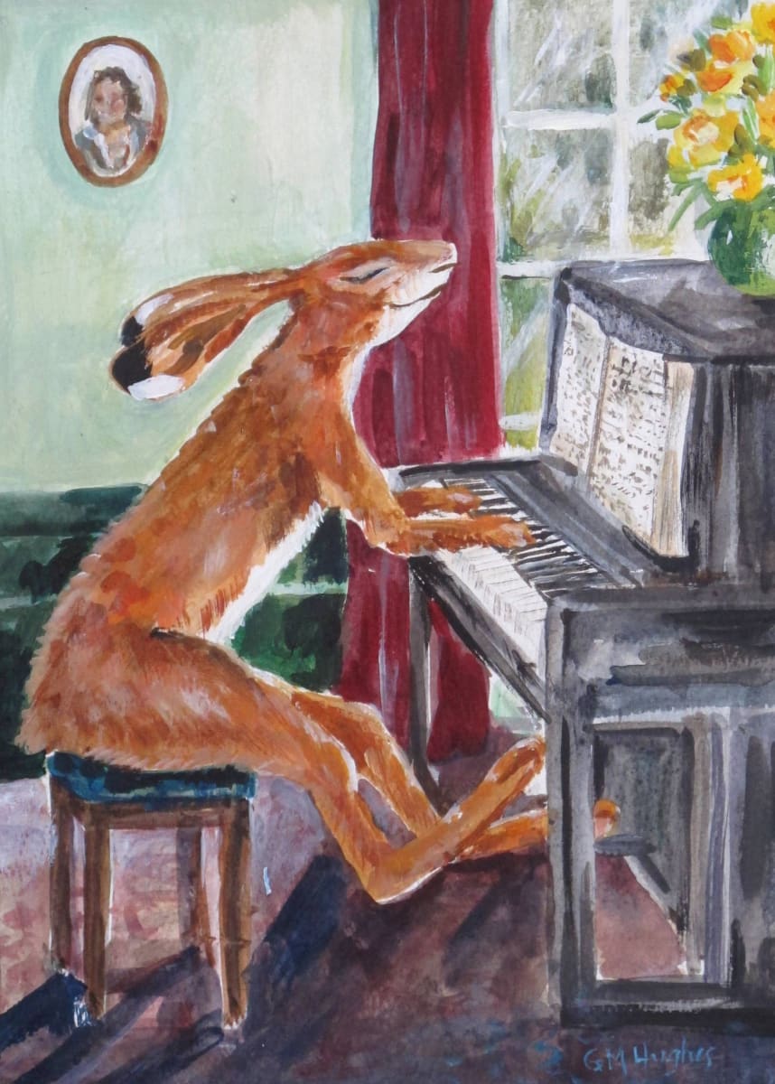 'Playing by Ear' by Glynis Hughes - Mixed Media