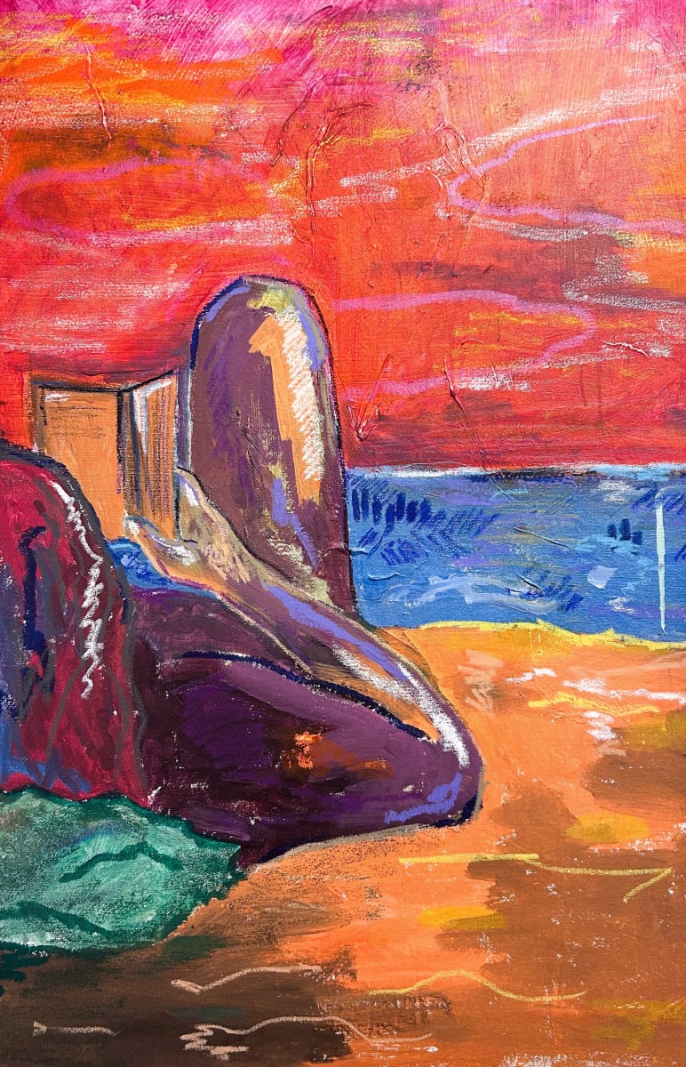 Golden Hour II by Felicity Beaumont - Mixed media on canvas