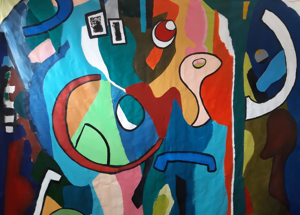 Iron & Indigo by Carrie Clarke - Acrylic on canvas