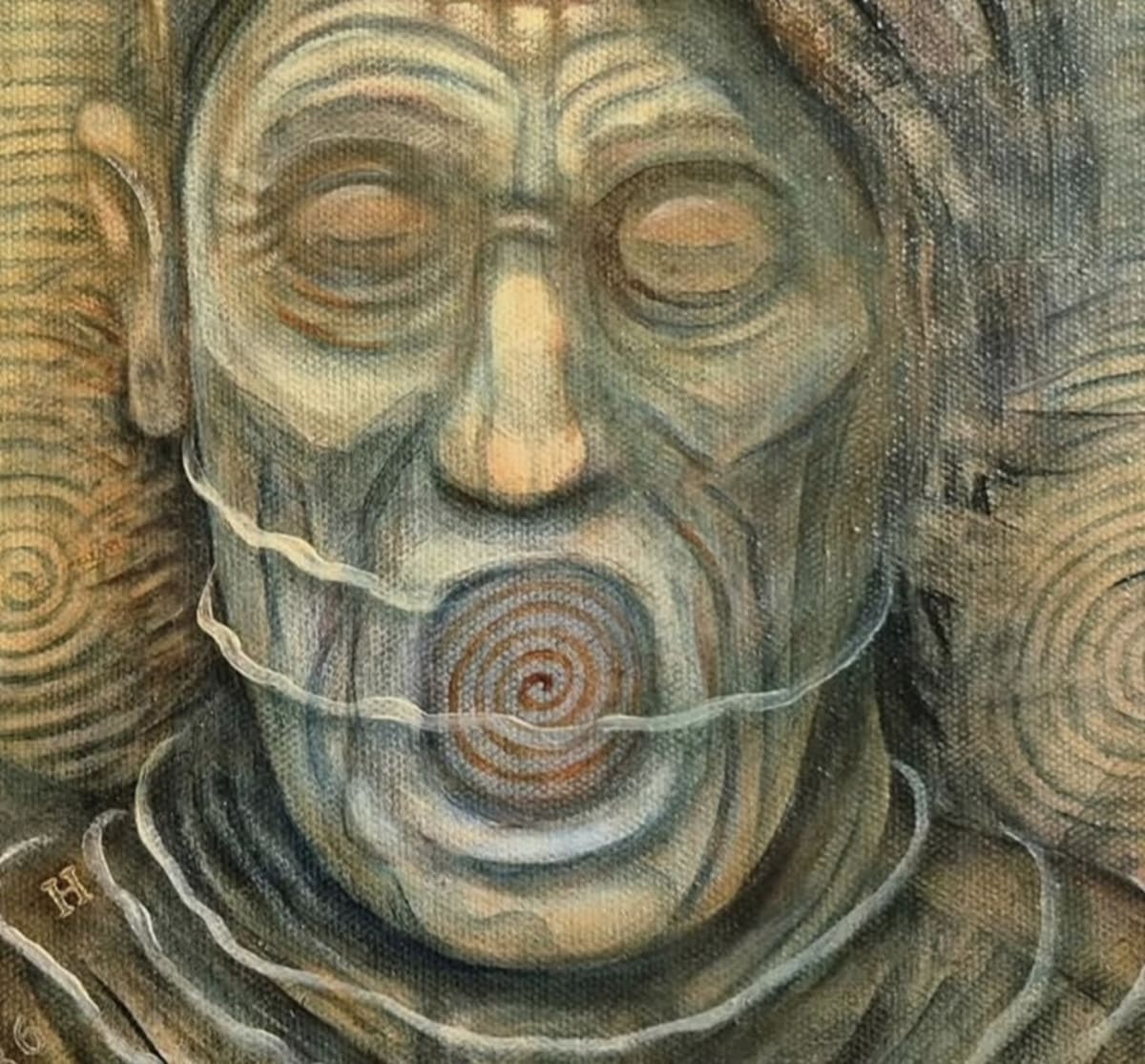Acrylic painting - Henry & Edward (detail)