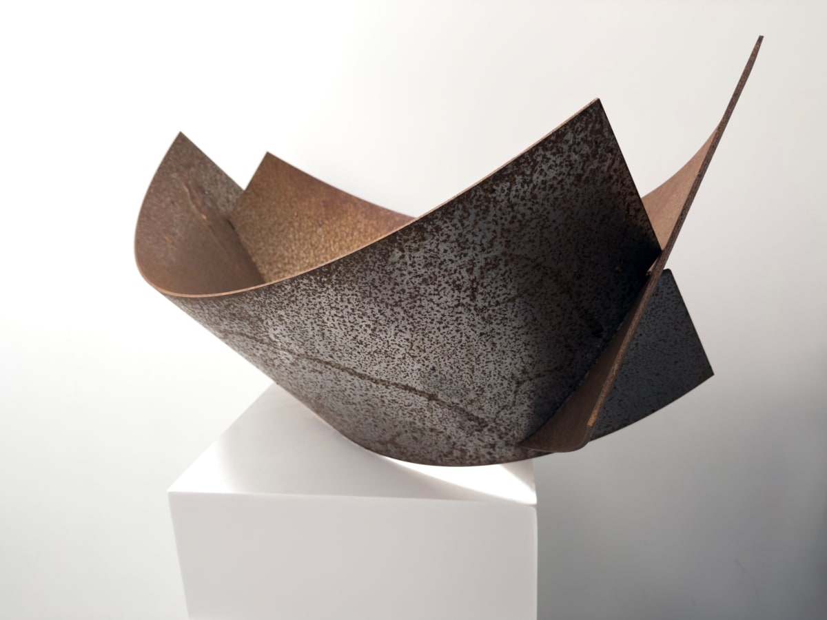 Vessel I. Patinated steel. 87cm x 50cm x 23cm approx.