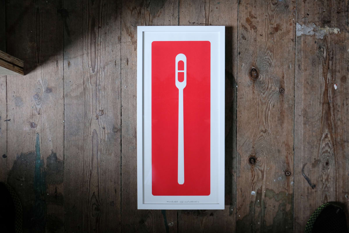 'Remember plastic', image of Earth's uniform disposable stirrer, preserved for our next generations. Edition: 20.