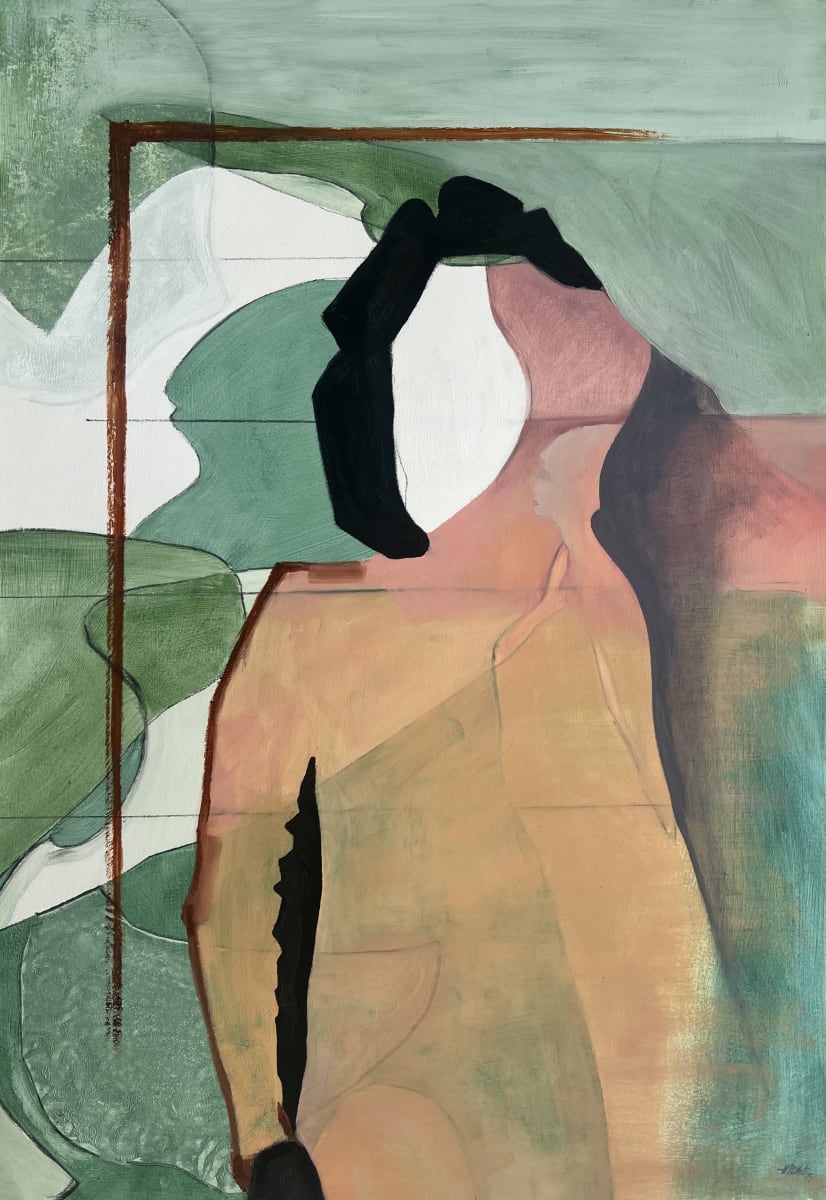 Shadow Women, 2025, 65 x 45 cm, Oil on paper