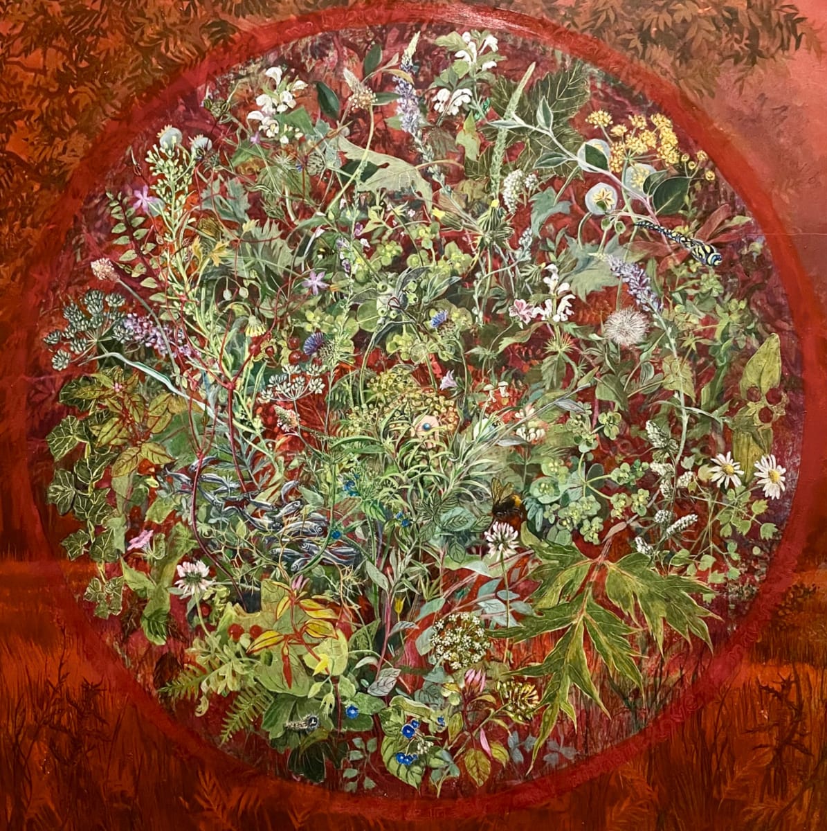 Oil&acrylic on panel ‘Love is the Meaning or All Shall be Well’ inspired by the works of Julian Of Norwich 